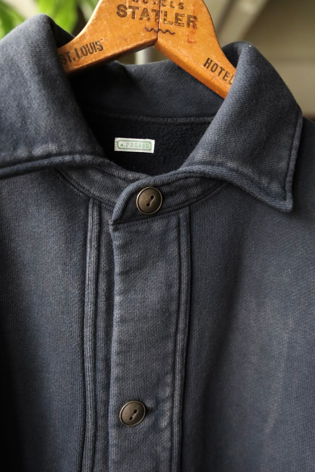 アプレッセ 2025 STYLE2 Vintage Sweat Cardigan(25AAP-05-08)BLACK☆9月13日(土)発売！