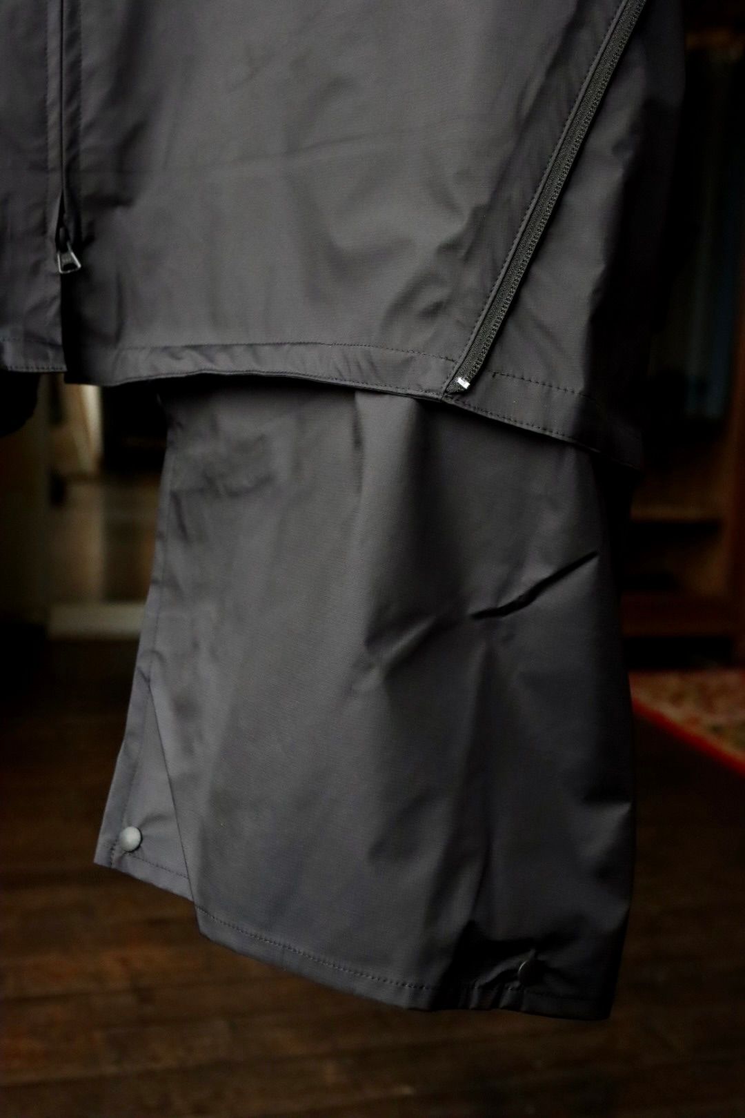 is-ness イズネス24SS 3-LAYER TRANSFORMABLE JACKET(1006SSJK01)BLACK
