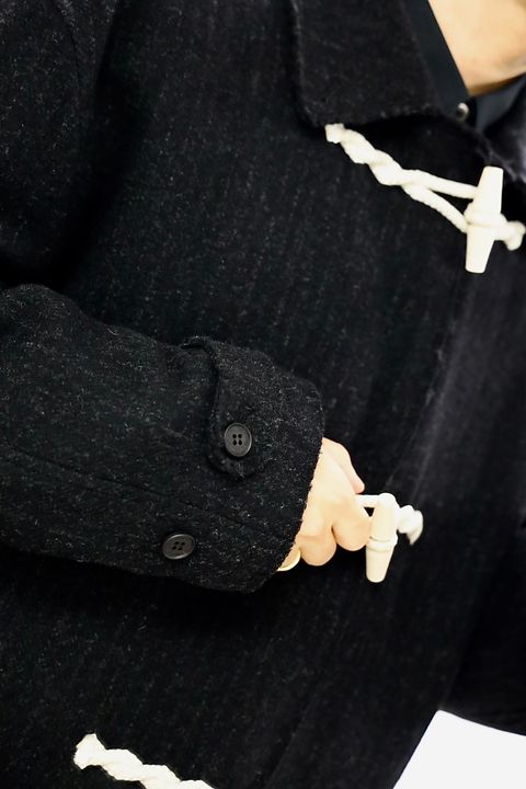 COMME des GARCONS HOMME ストライプダッフルコートスタイル2025.10.3.