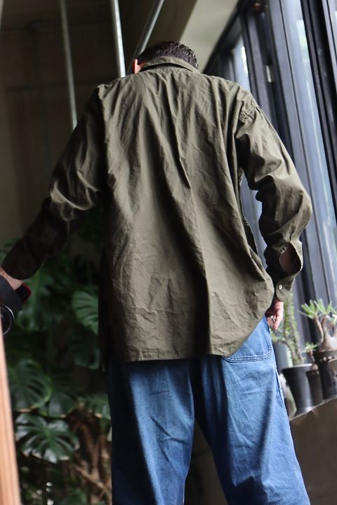 アプレッセ22AW Over Dyeing Military Shirt"OLIVE"スタイル2022.6.17.