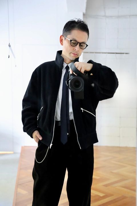 A.PRESSE Wool Corduroy Bomber Jacketスタイル