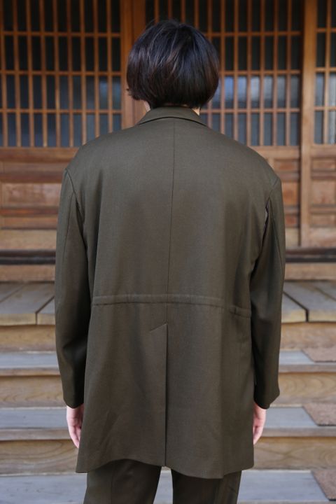 YOKE 新作WOOL FLANNEL BACK SLIT STRAGIHT TROUSERS style.2020.9.27.