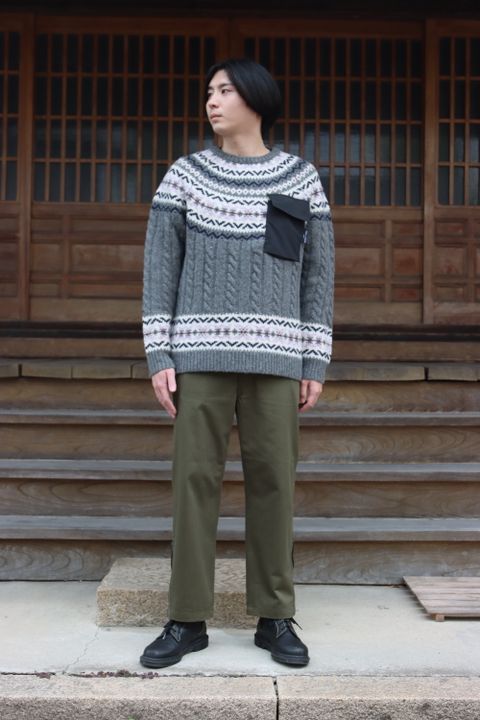 COMME des GARCONS HOMME ノルディック柄ニット(HH-N002) style.2021.11.6