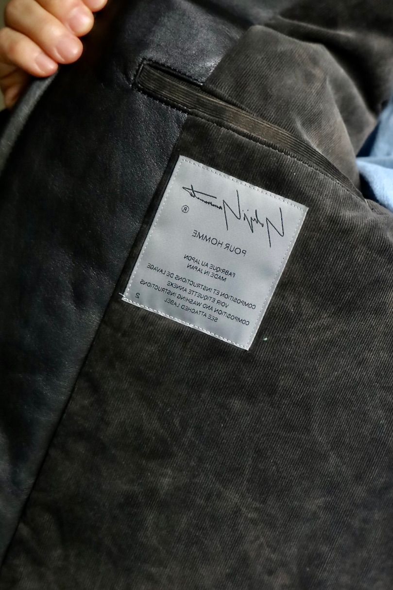 ヨウジヤマモト COW/DRUM LEATHER CUT OFF BLOUSON(HO-Y06-710)☆新作発売！