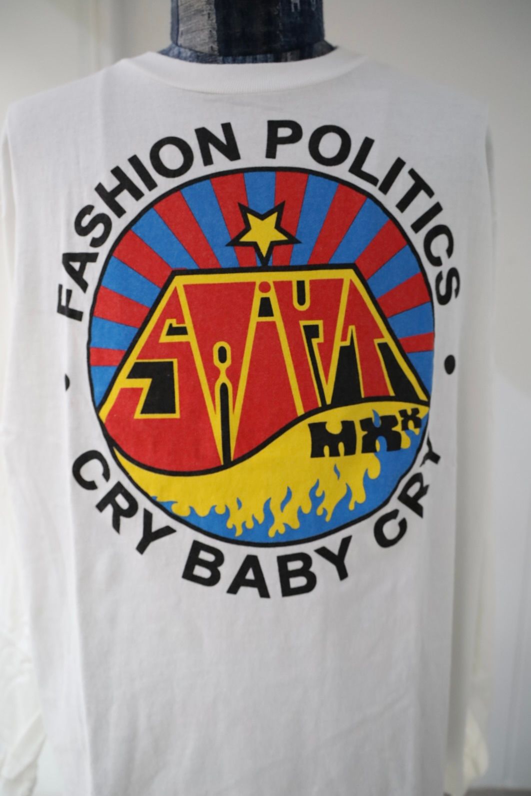 セントマイケル Tシャツ FASHION POLITICS LS TEE(SM-HR1-0000-034)WHITE★9月13日(土)発売！