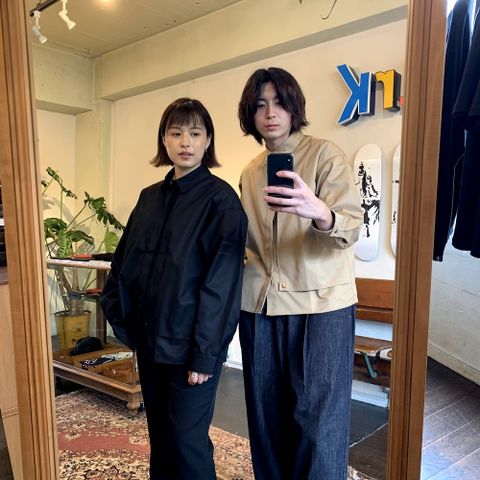 JieDa2020AW T/C FLAP SHIRT "BEIGE"(Jie-20W-SH07-B) style.2020.7.24