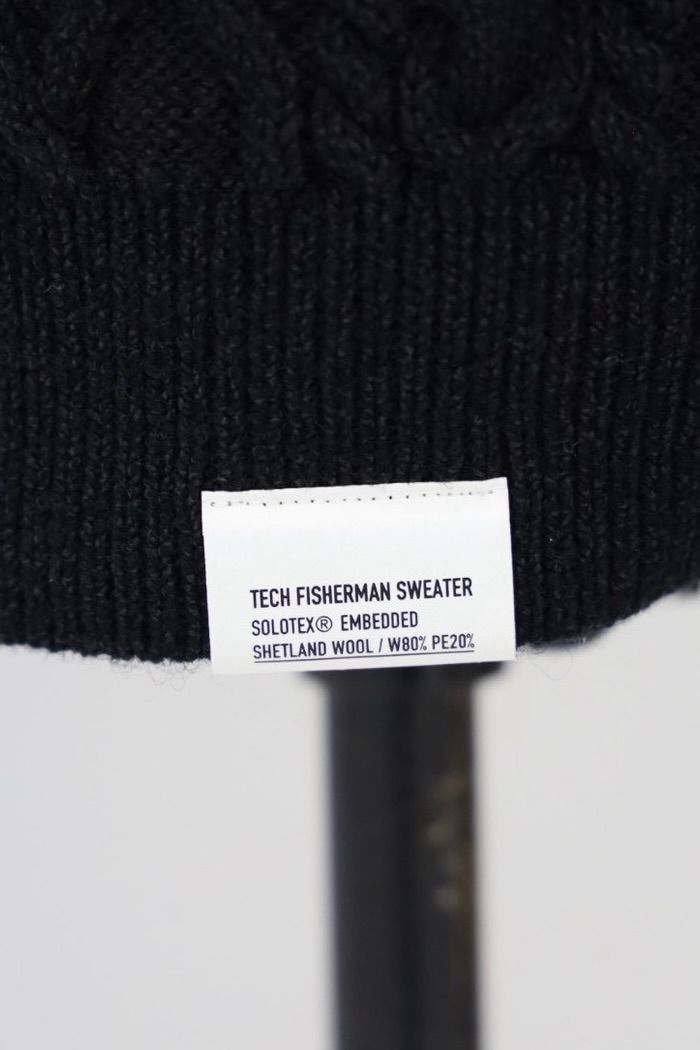 フレッシュサービス SHETLAND WOOL x SOLOTEX® TECH FISHERMAN SWEATER (FSC253-80165)BLACK★10月18日(土)発売！