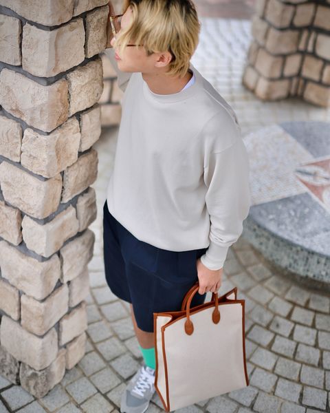 A.PRESSE 23SS Cotton Knit L/S T-Shirtスタイル