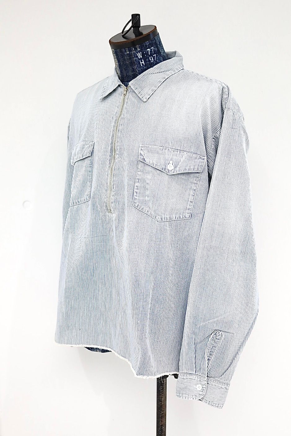 セントマイケル 26SS HICKORY SHIRT/STRIPE(SM-MK8-0000-041)WHITE