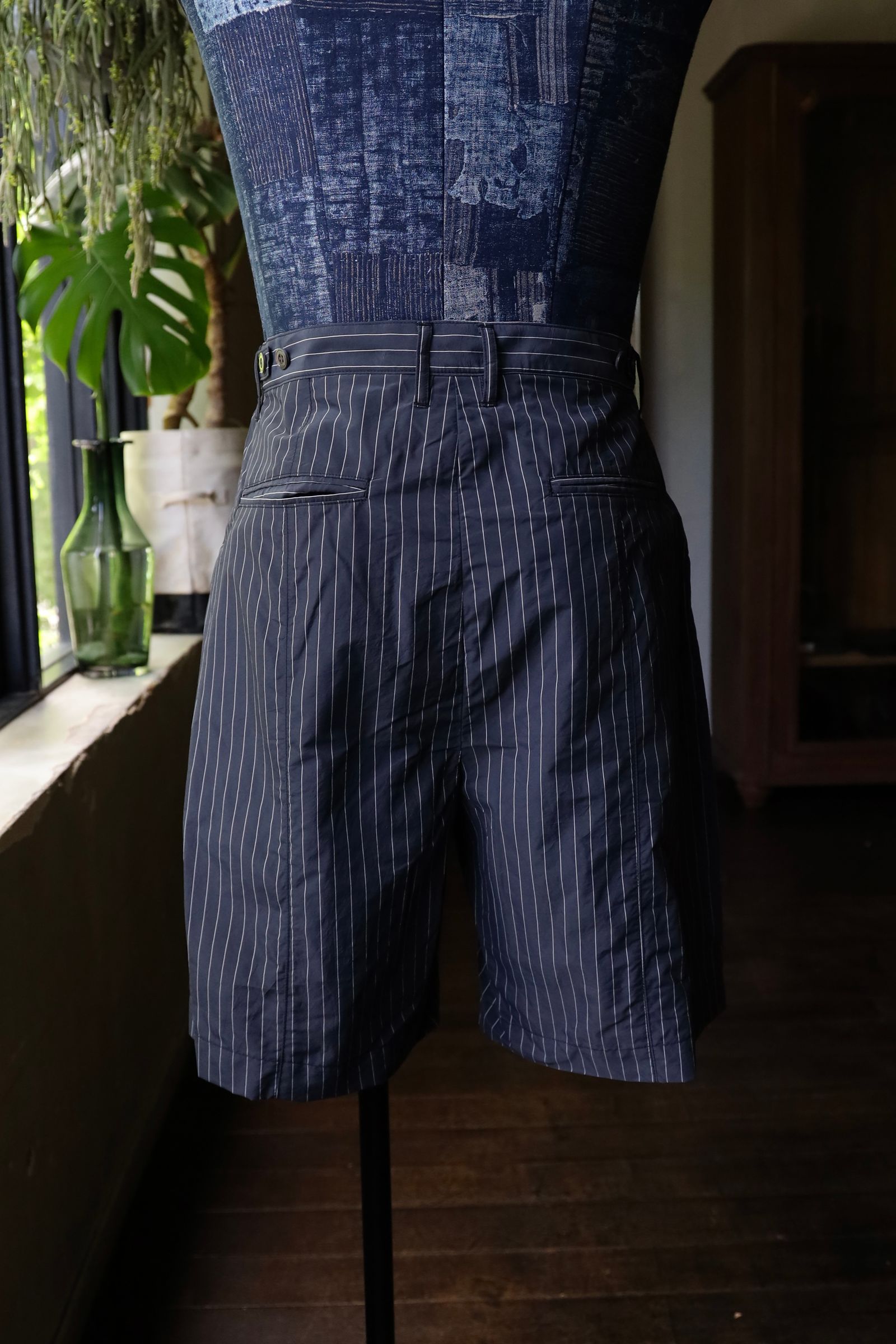 ヨーク24SS NYLON STRIPE WIDE SHORTS(YK24SS0709P) BLACK