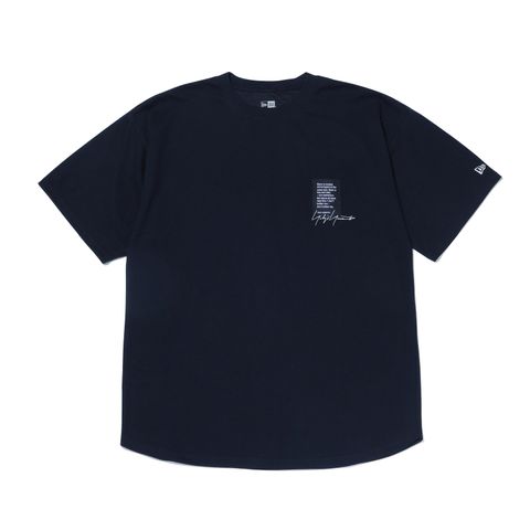 Yohji Yamamoto×NEWERA 23SS 半袖オーバーサイズドパフォーマンスTシャツラベルロゴ(HZ-T93-280)BLACK☆4月5日(水)発売！