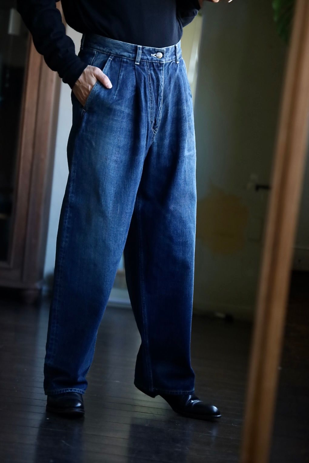 Graphpaper - グラフペーパー25SS Selvage Denim Two Tuck Pants