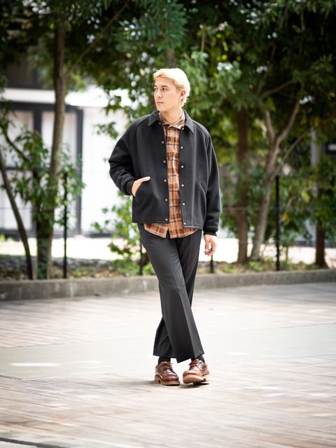 A.PRESSE 新作High Twist Cashmere Melton Coach Jacket