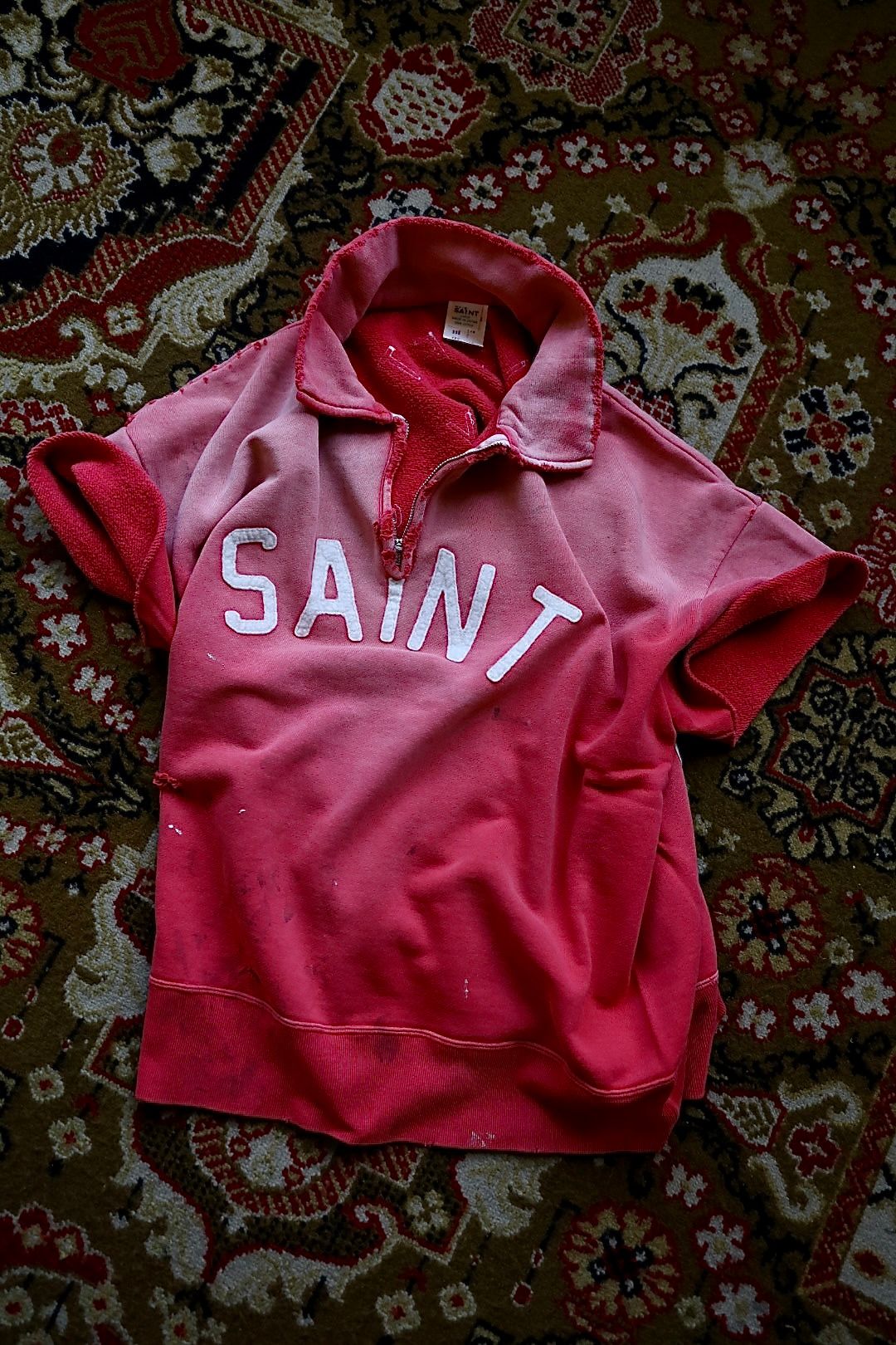 セントマイケル 26SS SAINT HALF ZIP SWEAT(SM-MK8-0000-053)RED☆4月11日(土)発売！