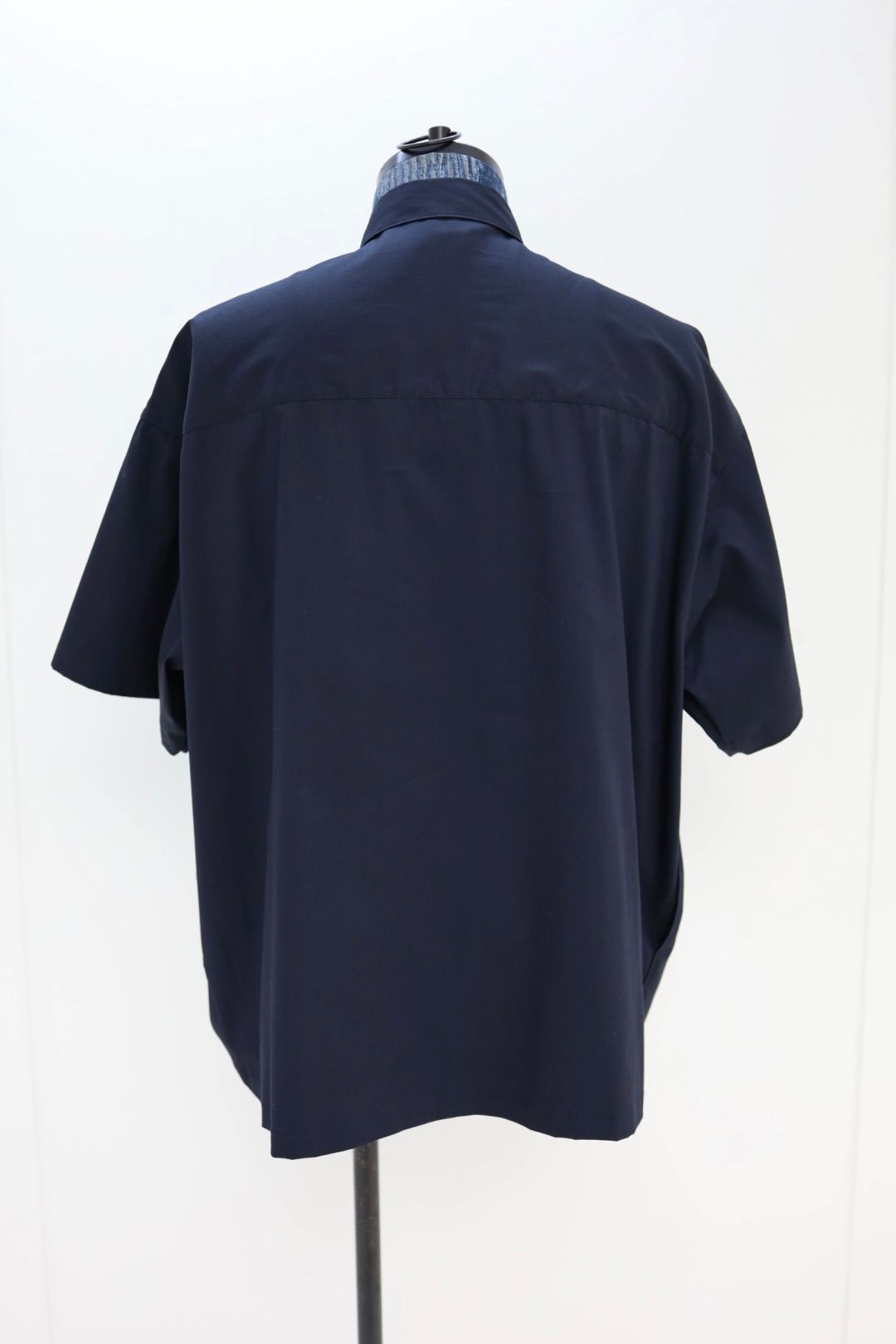 グラフペーパー 26SS Solotex Twill S/S Oversized Box Shirt(GM261-50159B)NAVY☆3月20日(金)発売！