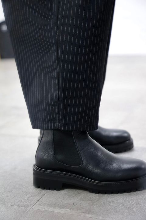 FreshService 26SS CORPORATE WIDE EASY PANTS"BLACK STRIPE"スタイル