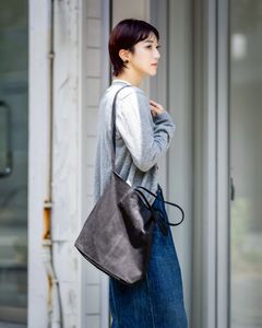 Morphee / モルフェトートバッグ 3WAY MIDIUM TOTE(LONG)SUEDE [CHARCOAL]☆新作発売！