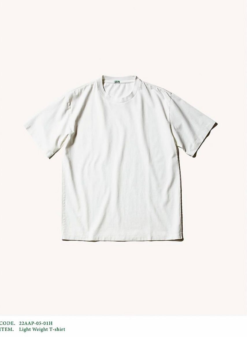 A.PRESSE - アプレッセ Light Weight T-shirt(22AAP-05-01H)WHITE 