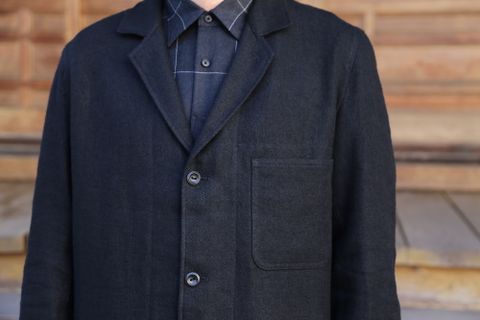 JUNYA WATANABE COMME des GARCONS MAN ウール麻ツイル縮絨×牛革(WF-C401-051) style.2020.11.23.