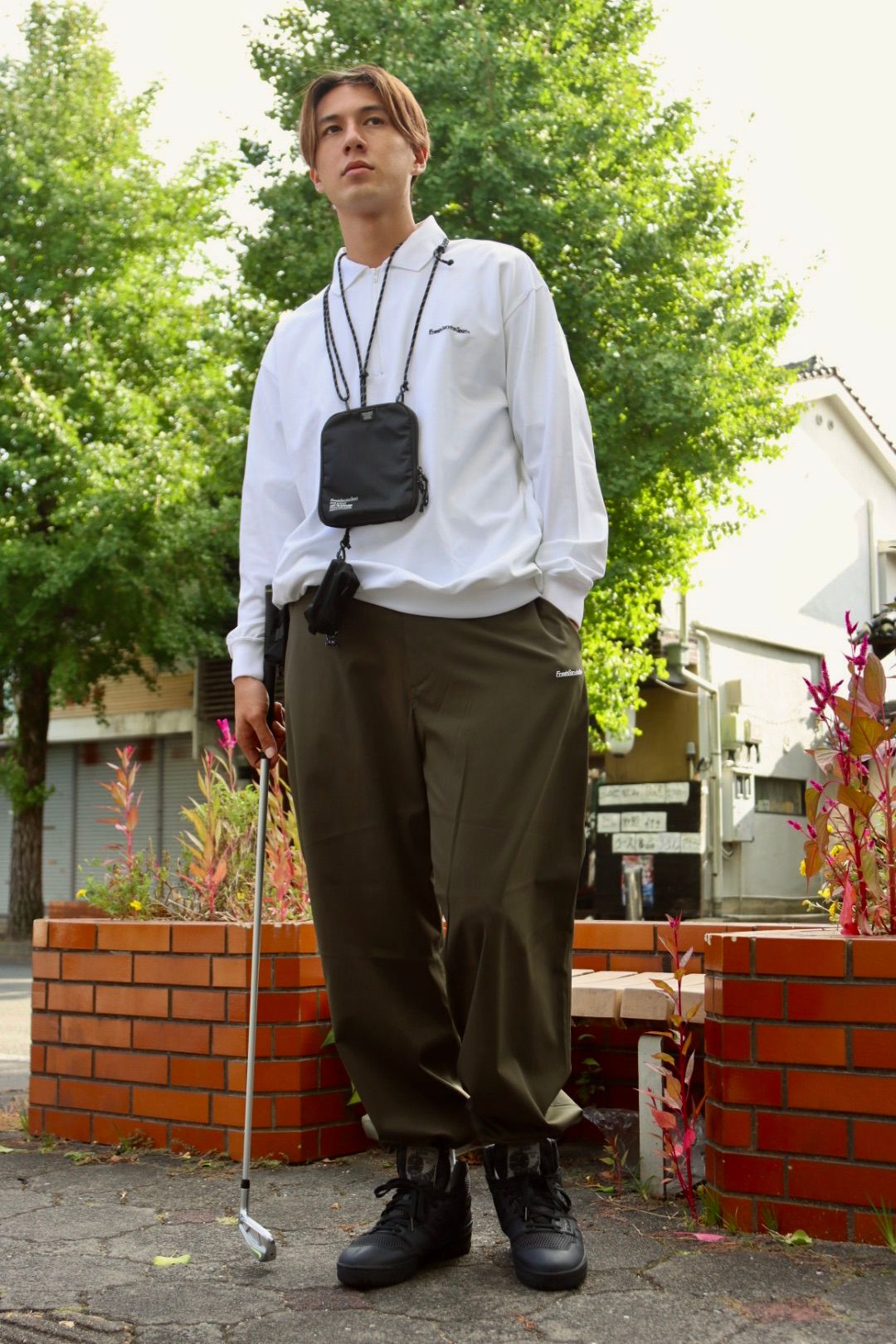 FreshServiceSport フレッシュサービススポーツ 23AW DRY PIQUE JERSEY NECK ZIP L/S POLOスタイル