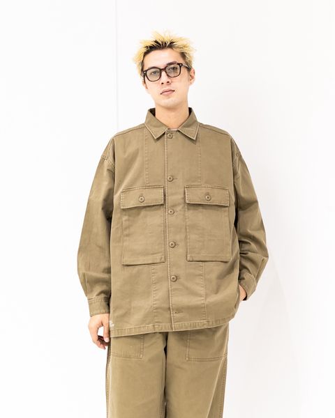 フレッシュサービス UTILITY FATIGUE SHIRT(FSC253-20146)GREEN(TAN)☆10月11日(土)発売！