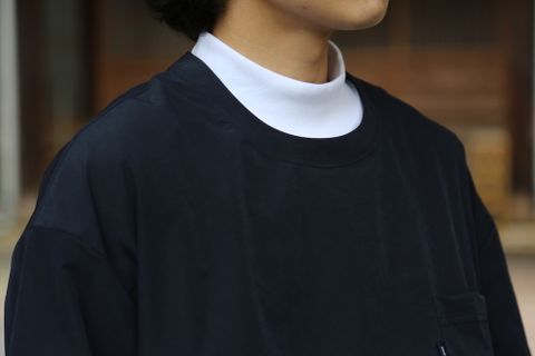 COMME des GARCONS HOMME HOMMEエステルナイロンツイルポケット半袖シャツ(HG-T020-051) style. 2021.05.17.
