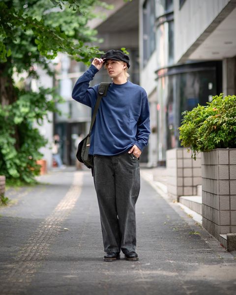 A.PRESSE STYLE2 1st delivery Vintage L/S T-shirt(NAVY)style 2024.6 