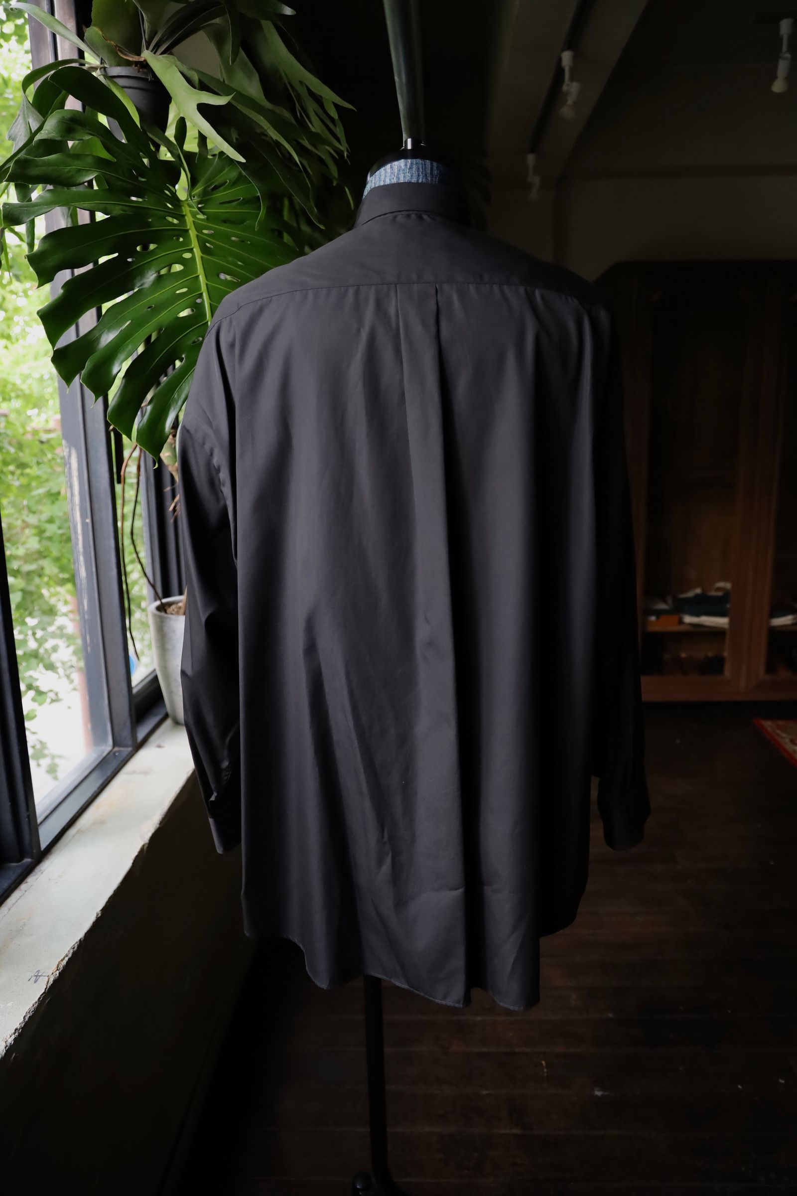 Hight Count Wide Spread Collar Shirt(GM234-50032B)BLACK