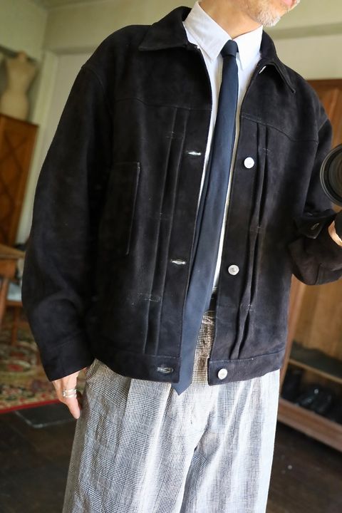 A.PRESSE 2025 STYLE2 Suede Leather 1st Type Jacketスタイル2025.6..28.