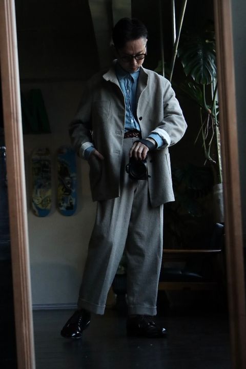 A.PRESSE 23SS Hunting Jacket & Herringbone Trousersスタイル.2023.3.5.