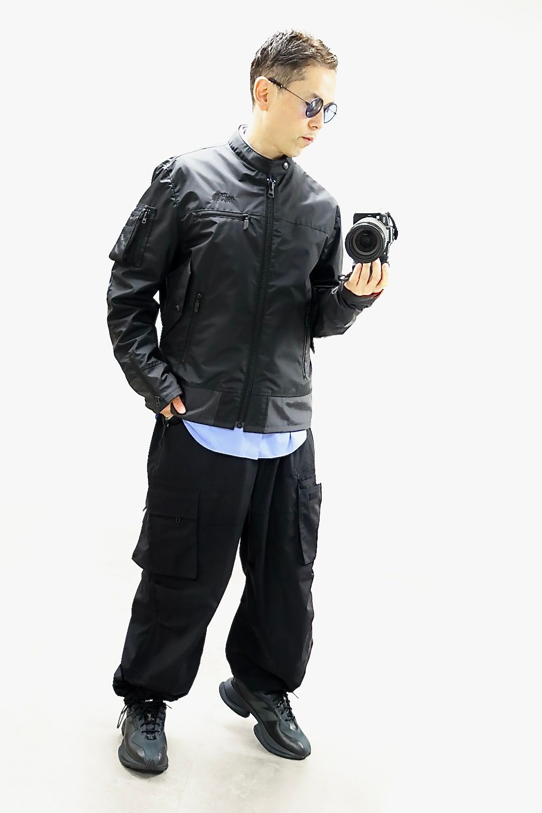 eYe JUNYA WATANABE MAN アイジュンヤワタナベマン 26SS THE NORTH FACE Wネーム ナイロンライダースジャケットスタイル