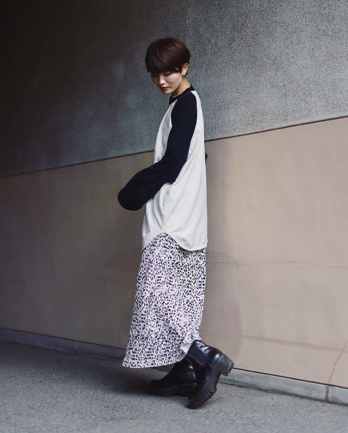 blurhms 新作Co/Silk Nep Baseball Raglan Tee style.2023.10.20