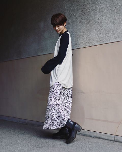 blurhms 新作Co/Silk Nep Baseball Raglan Tee style.2023.10.20
