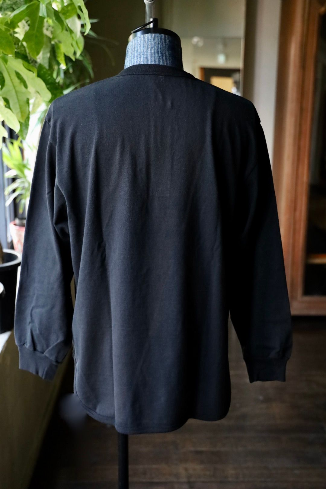 blurhms Mens Co/Silk Nep Baseball Henry(BHS24F036F25)Black☆8月29日(金)新作発売！