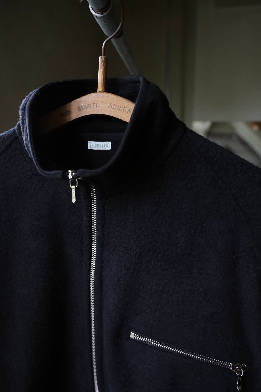 アプレッセ 2026 STYLE2 Vintage Silk Fleece Harf ZIP Jacket(26AAP-01-29)BLACK☆10月17日(土)新作発売！