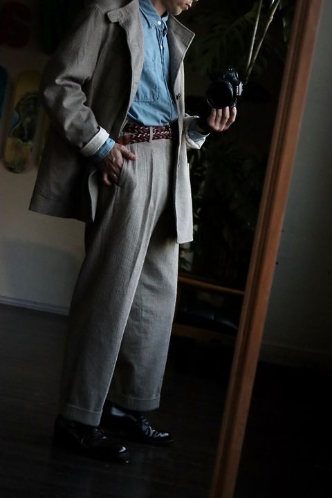 A.PRESSE 23SS Hunting Jacket & Herringbone Trousersスタイル.2023.3.5.