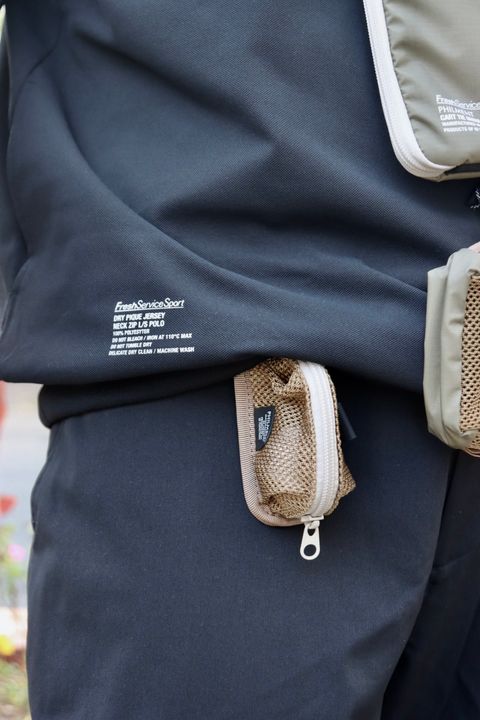FreshServiceSport フレッシュサービススポーツ 23AW DRY PIQUE JERSEY NECK ZIP L/S POLOスタイル