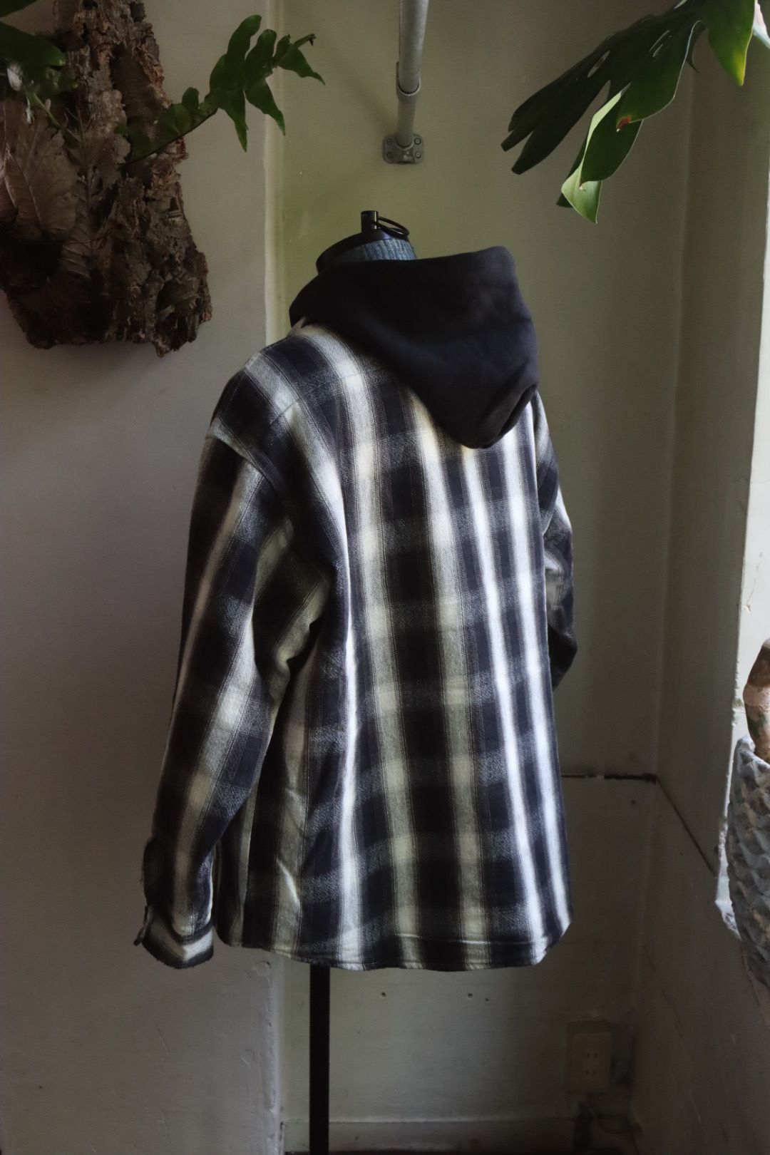 セントマイケル 23AW CHECK SHIRT PARKA(SM-A23-0000-046)BLACK×WHITE - L