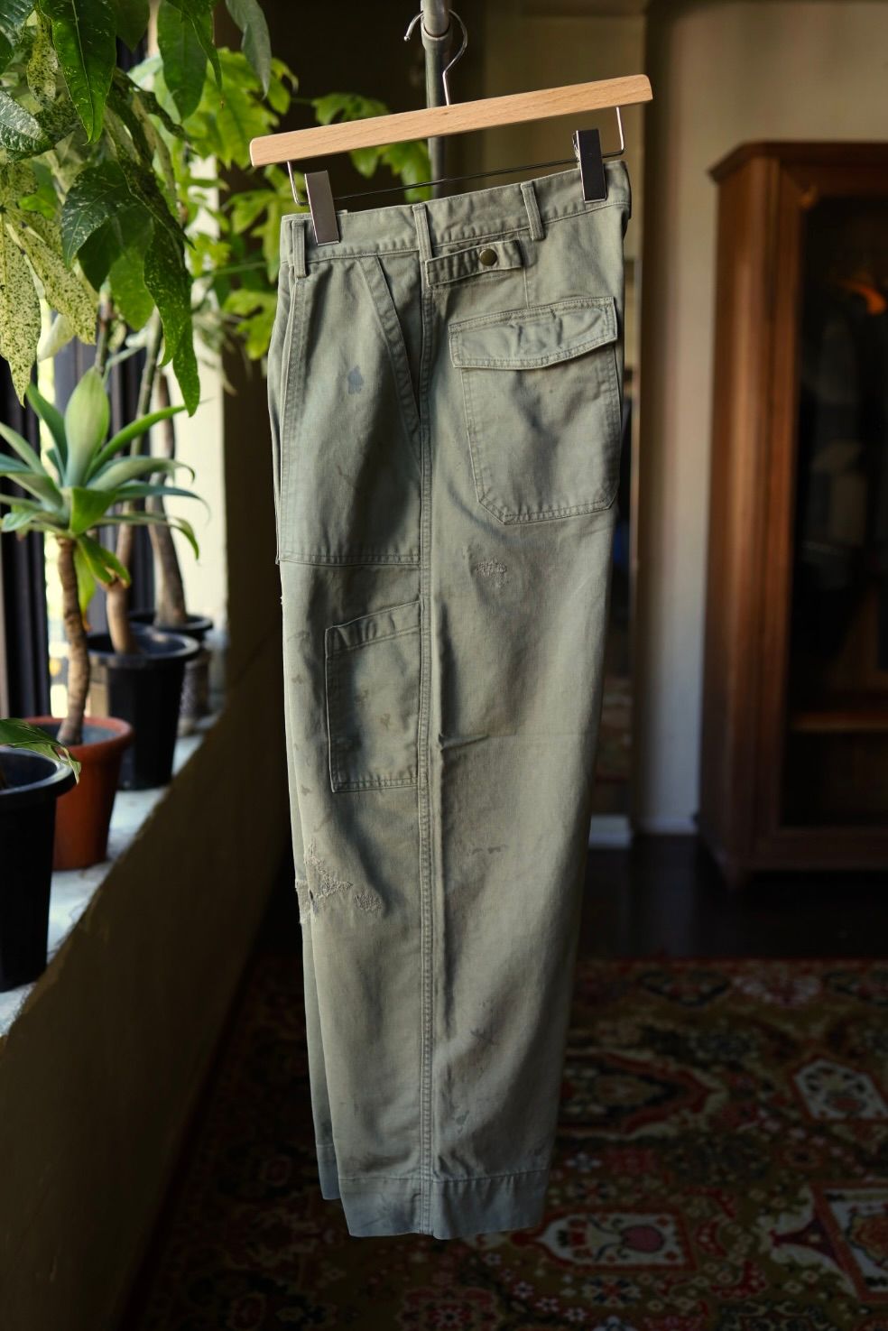 BOW WOW 25FWバウワウ REPAIRED USAF MECHANIC PANTS(BW252-RUMP) AGED SAGE GREEN★10月25日(土)発売!