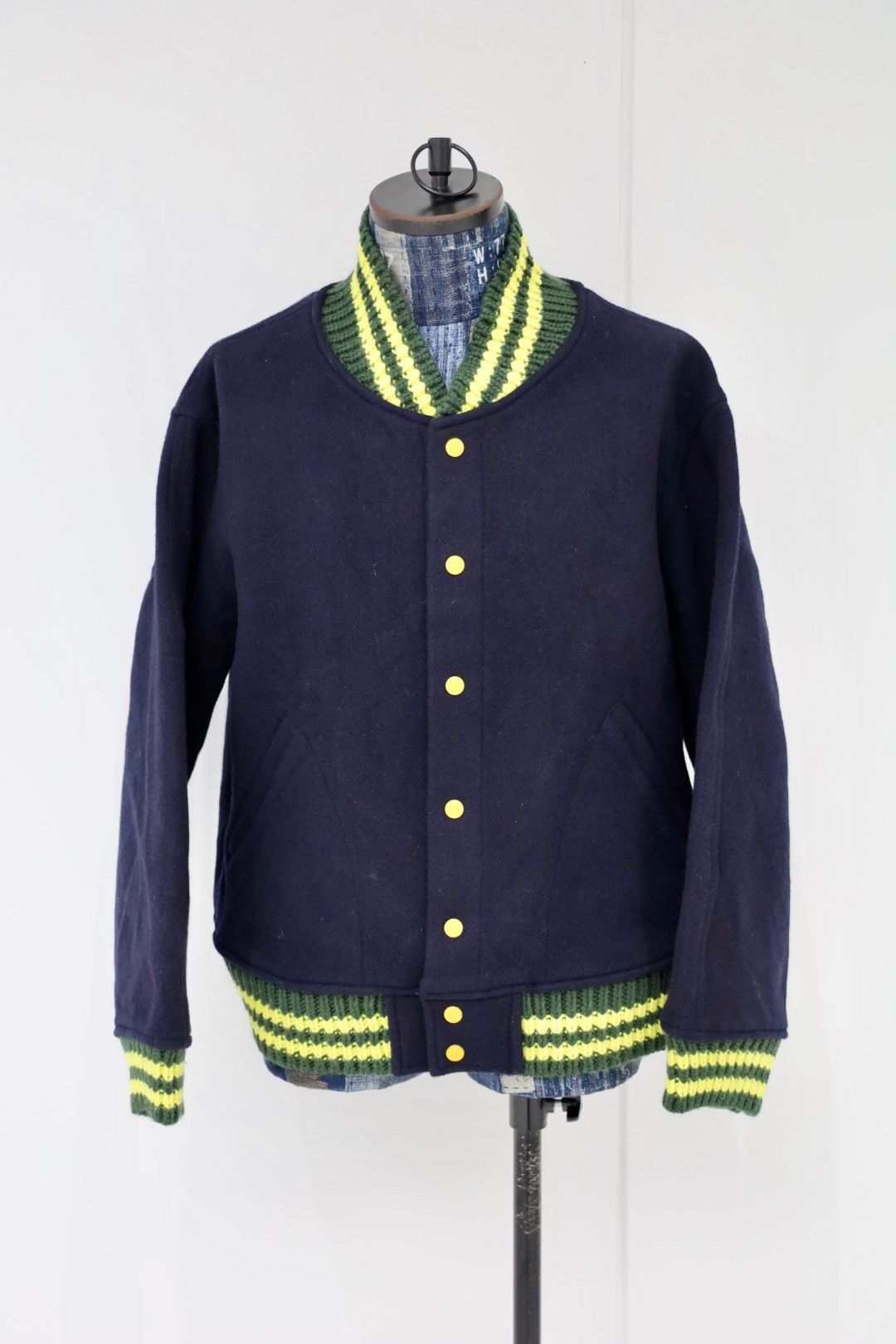 BOW WOW 25FWバウワウ ST. MACLAREN UNIV. VARSITY JACKET AGED(BW252-MUVJ)AGED NAVY×YELLOW★10月11日(土)発売！