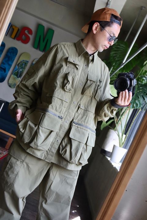 FreshService 23AW DRY TYPEWRITER TACTICAL POCKET L/S SHIRT"KHAKI"スタイル