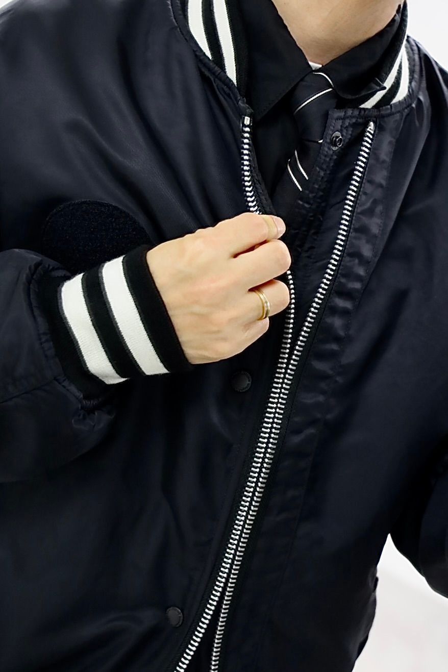 COMME des GARCONS HOMME 26FWリブライン入りナイロンツイルジャケット"BLACK"スタイル