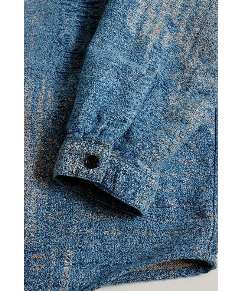 ファンダメンタル デニムシャツ BORO JAQUARD HAORI SHIRT 3YR WASH(FA25SH47U)INDIGO☆新作発売！