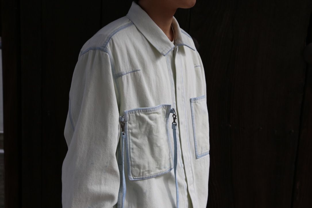 YOKE DETACHABLE POCKET DENIM JACKET&CUT-OFF WIDE-LEGGED YOKE DETACHABLE POCKET DENIM JACKET&CUT-OFF WIDE-LEGGED
