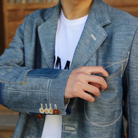 JUNYA WATANABE COMME des GARCONS MAN 綿リネンデニムジャケット(WG-J007-051) style. 2021.04.05.