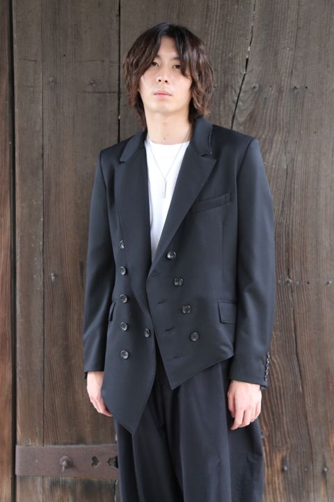 sulvam 2020AW Gabardine double jacket"BLK" style.2020.7.10.