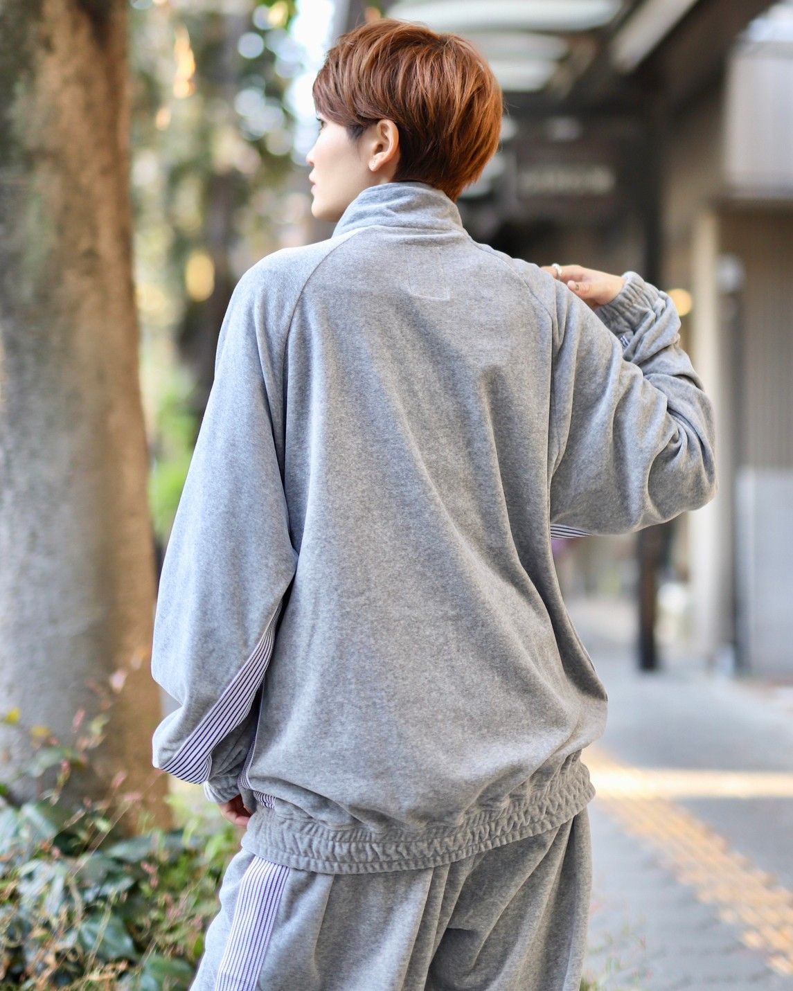 S.F.C 23FW VELOUR TRACK PANTS(SFCFW23CS07)Grey