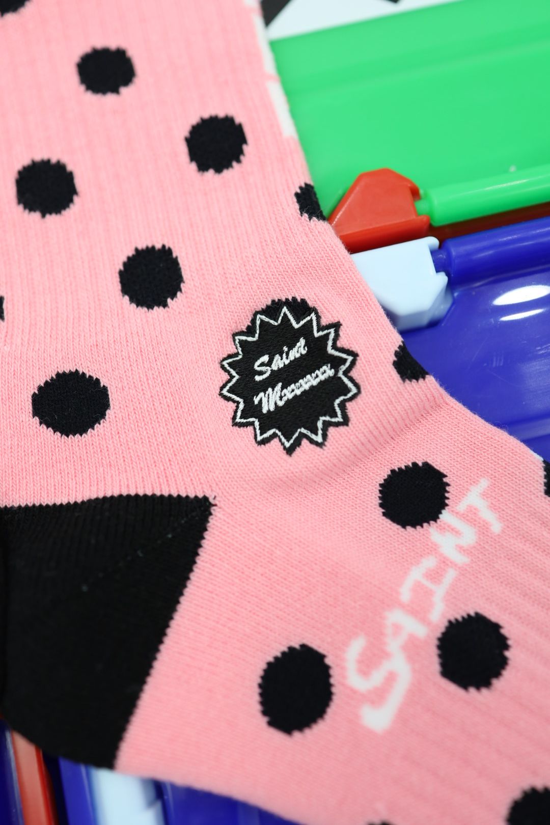 セントマイケル 26SS DOT SOCKS(SM-MK8-0000-104)PINK+BLACK★1月10日(土)発売！