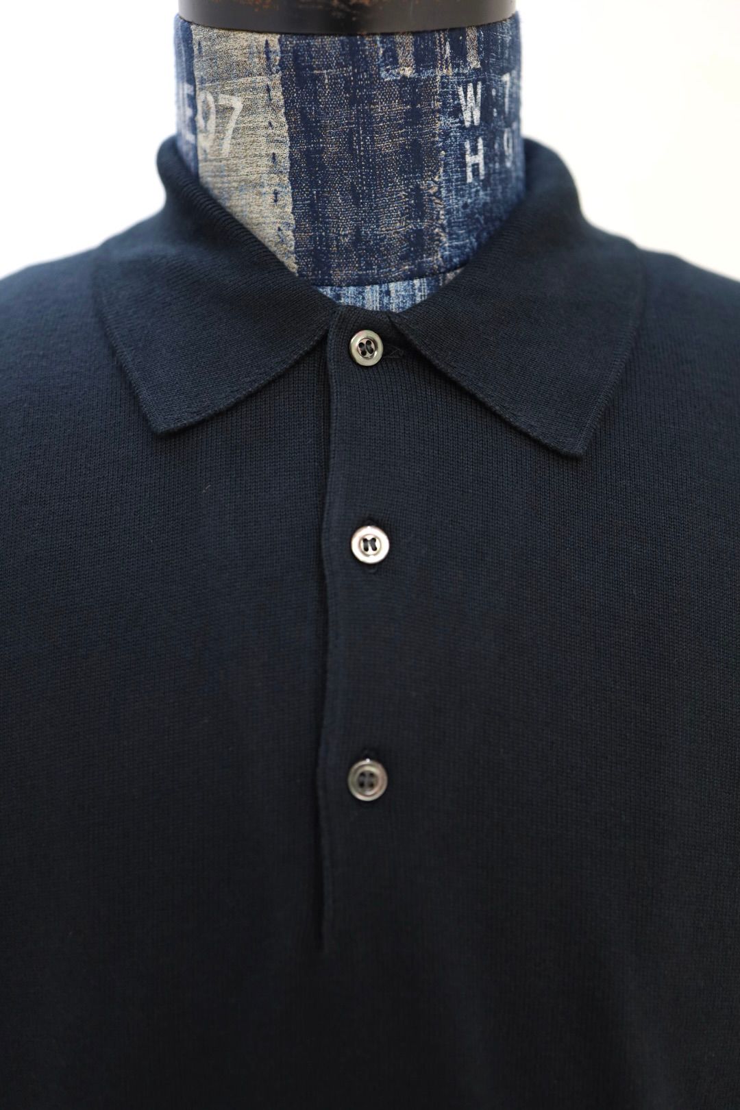 アプレッセ 2026 STYLE1 Cotton Knit L/S Polo Shirts (26SAP-03-03)BLACK☆2月7日(土)発売！