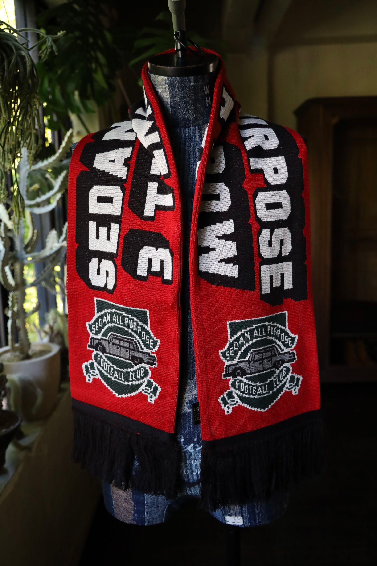 セダンオールパーパス FW24 Football Scarf(SD24F-ACO3)RED☆11月9日(土)新作発売！